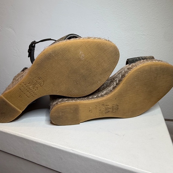 Brunello Cucinelli Espadrille Wedges Size 37 - Picture 5 of 8